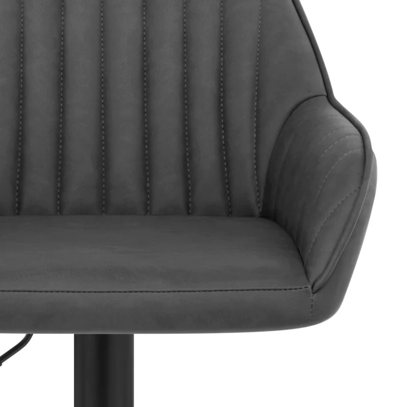 Tabouret de Bar Faux Cuir - Sol Gris