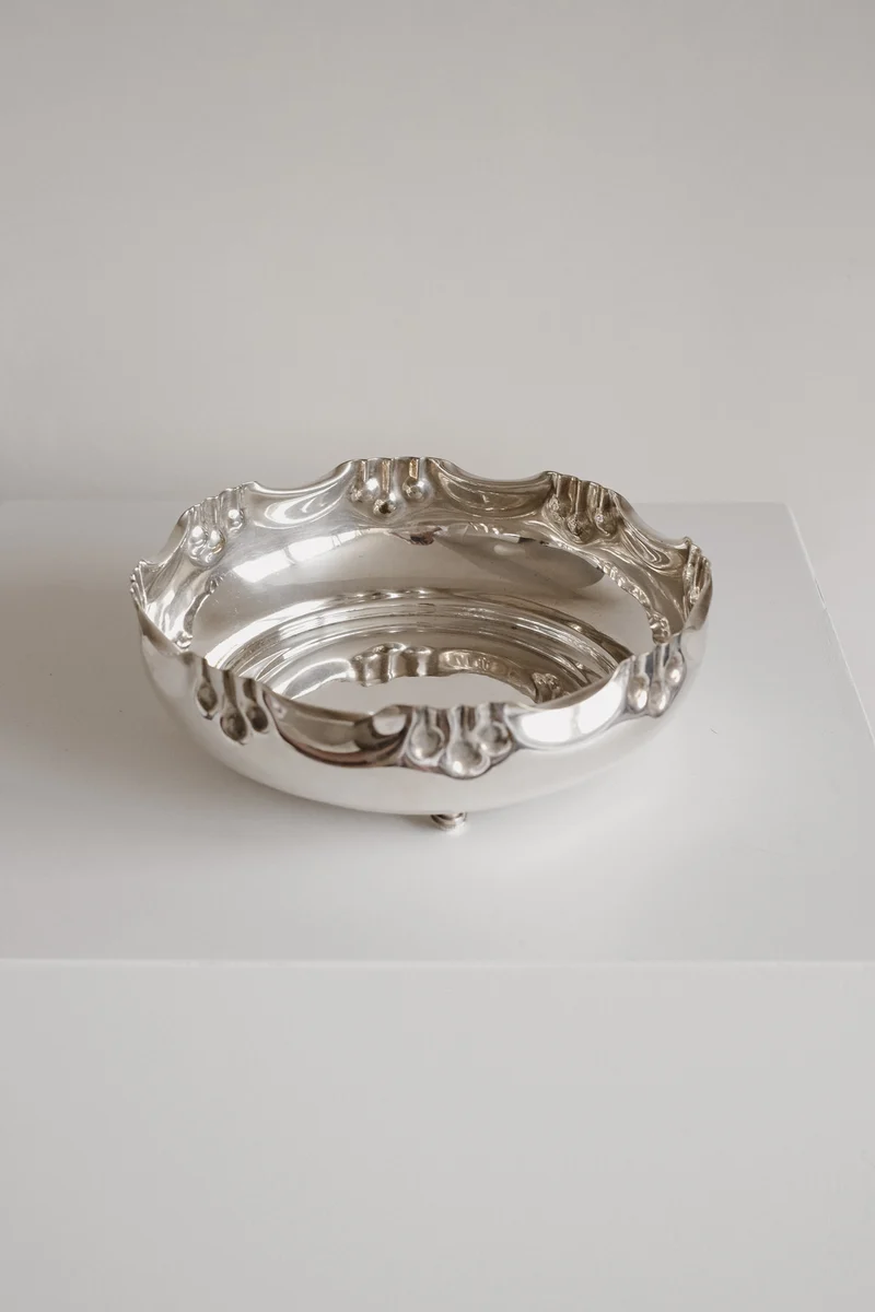 Elegant Silver-Plated Centerpiece Bowl