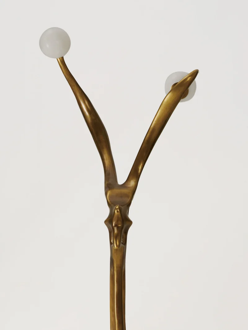 Sculptural Alabaster Floor Lamp - Collection X Elfe