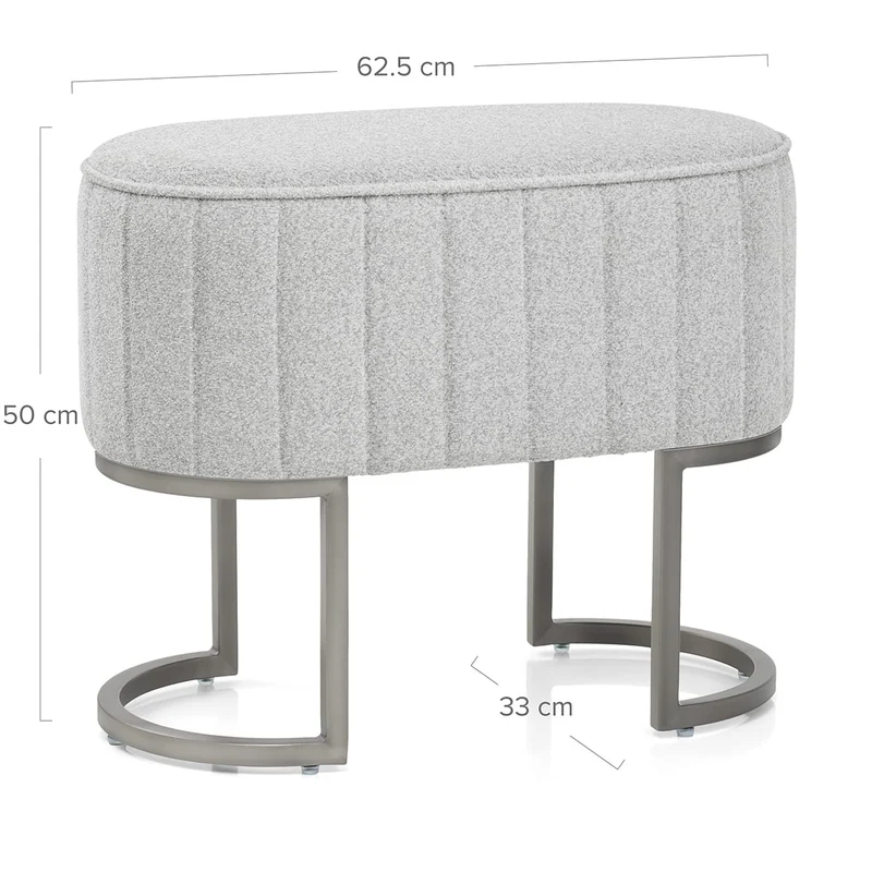 Tabouret Graphite Tissu - Duet Gris