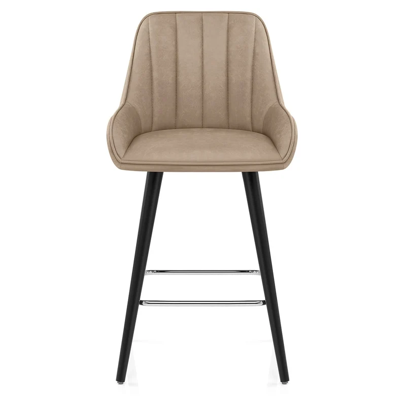 Tabouret de Bar Faux Cuir - Rosa Taupe