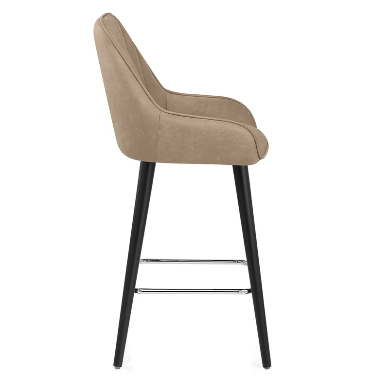Tabouret de Bar Faux Cuir - Rosa Taupe