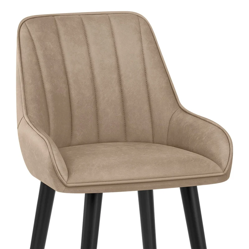 Tabouret de Bar Faux Cuir - Rosa Taupe