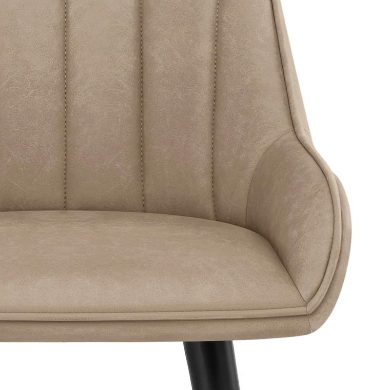 Tabouret de Bar Faux Cuir - Rosa Taupe
