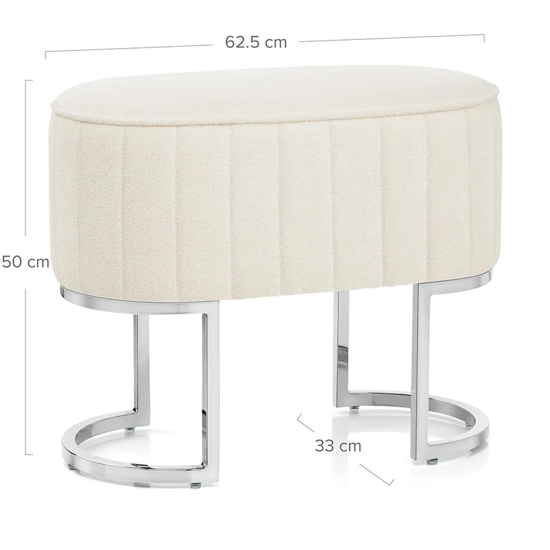 Tabouret Tissu - Duet Crème