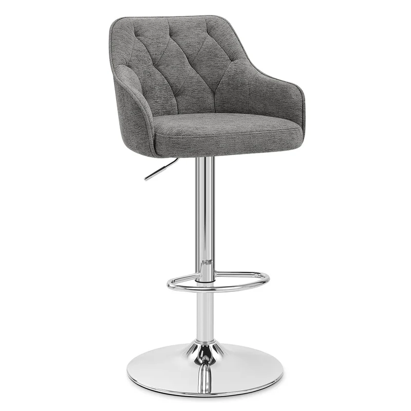 Tabouret de Bar Tissu - Butler Gris
