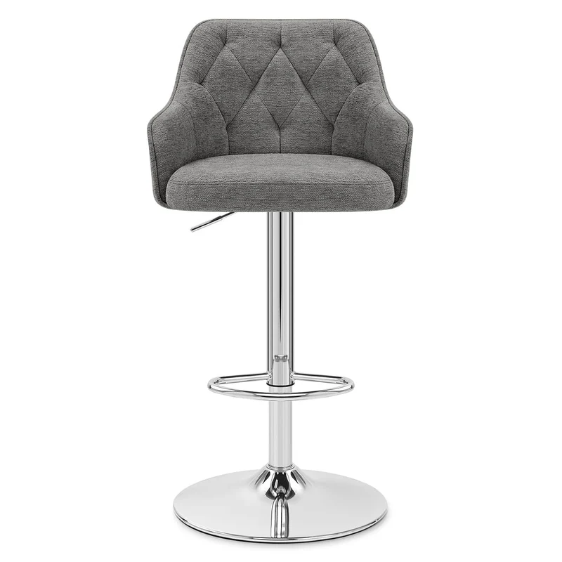Tabouret de Bar Tissu - Butler Gris