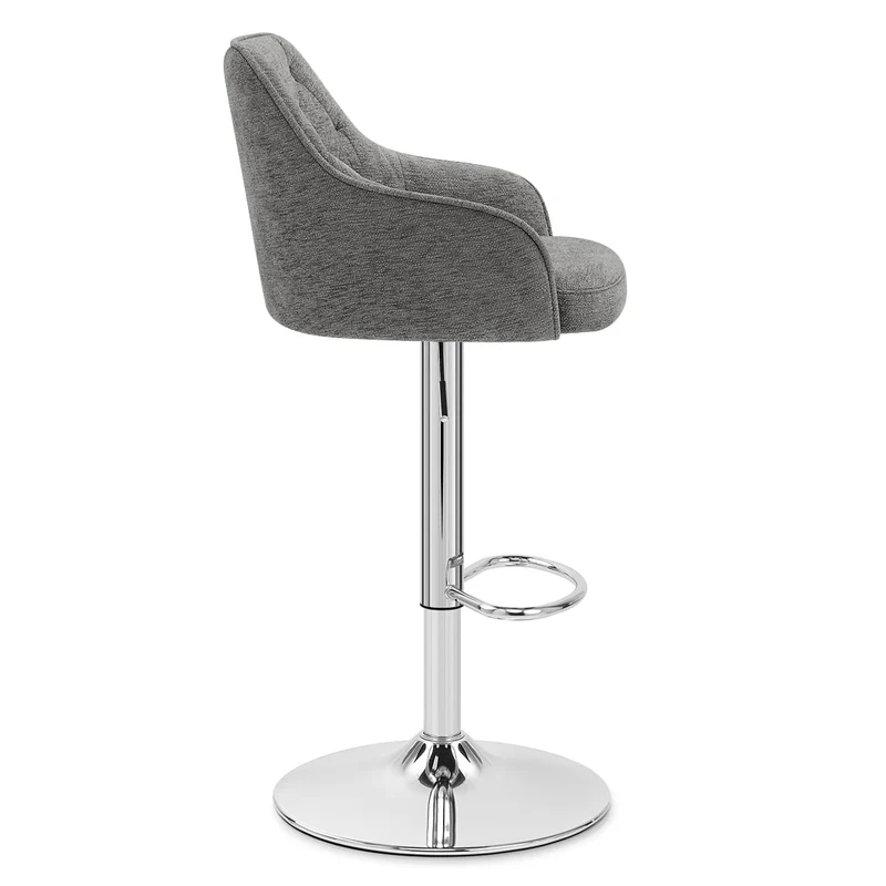 Tabouret de Bar Tissu - Butler Gris