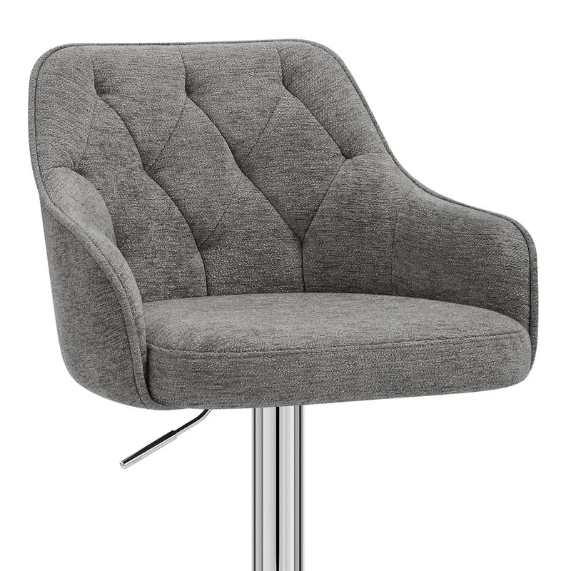 Tabouret de Bar Tissu - Butler Gris