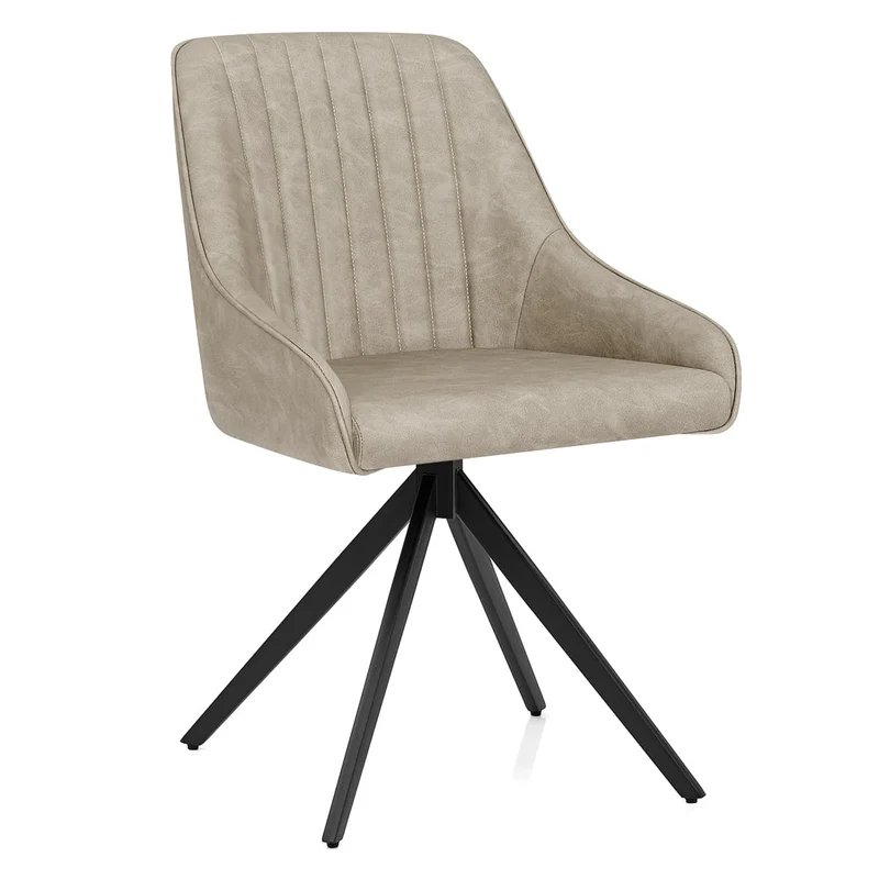 Chaise Faux Cuir - Amelia Taupe