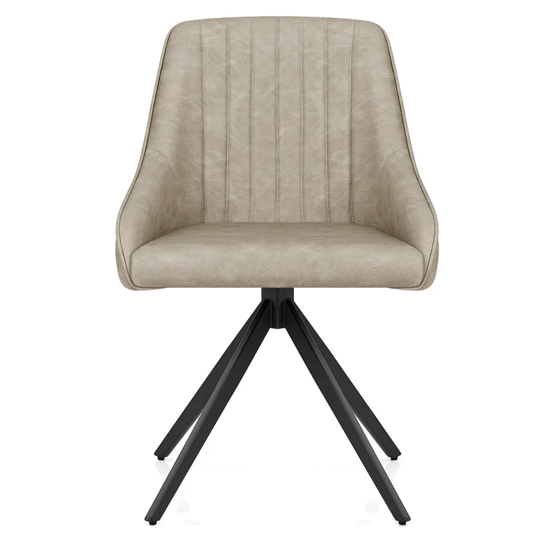 Chaise Faux Cuir - Amelia Taupe