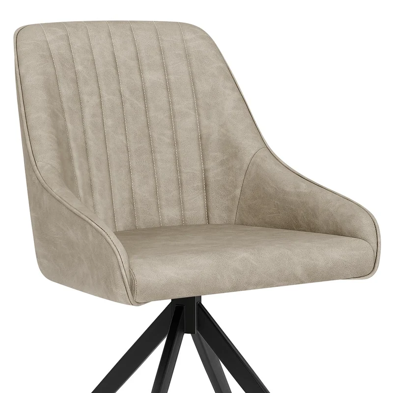 Chaise Faux Cuir - Amelia Taupe