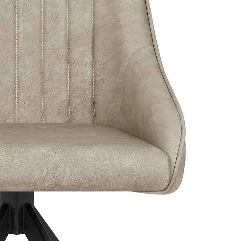 Chaise Faux Cuir - Amelia Taupe