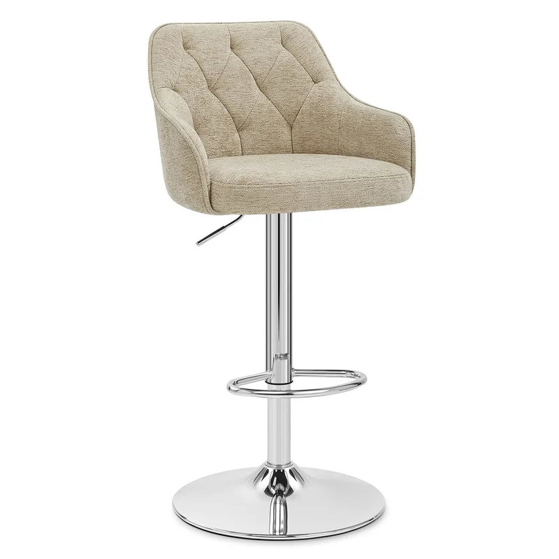 Tabouret de Bar Tissu - Butler Crème