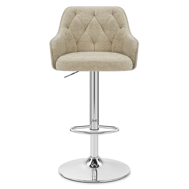 Tabouret de Bar Tissu - Butler Crème