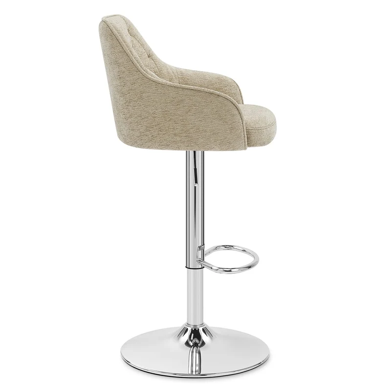Tabouret de Bar Tissu - Butler Crème