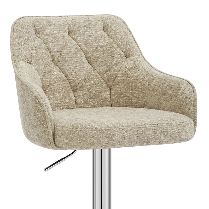 Tabouret de Bar Tissu - Butler Crème