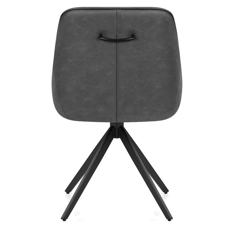 Chaise Faux Cuir - Amelia Gris Foncé