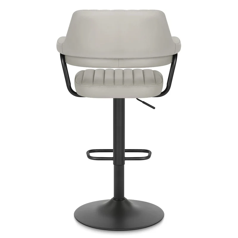Tabouret de bar Cuir Véritable - Scout Gris