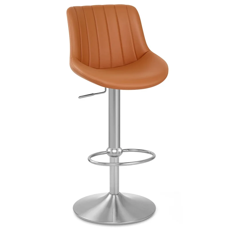 Tabouret Cuir Véritable - Versailles Marron