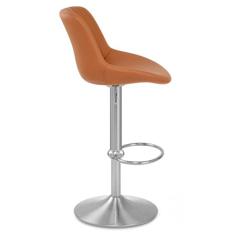 Tabouret Cuir Véritable - Versailles Marron