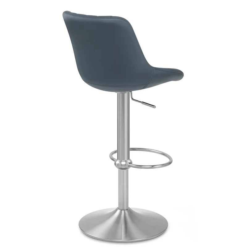 Tabouret Cuir Véritable - Versailles Bleu