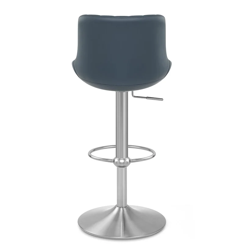 Tabouret Cuir Véritable - Versailles Bleu