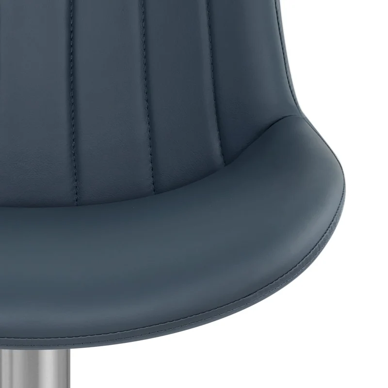 Tabouret Cuir Véritable - Versailles Bleu