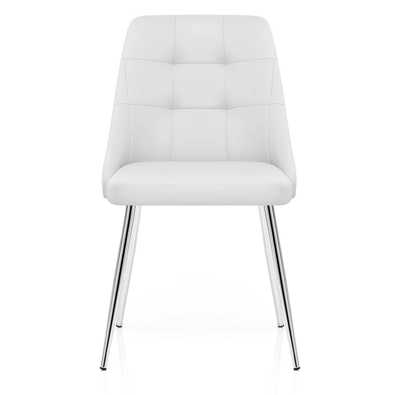 Chaise Faux Cuir - Shanghai Blanc