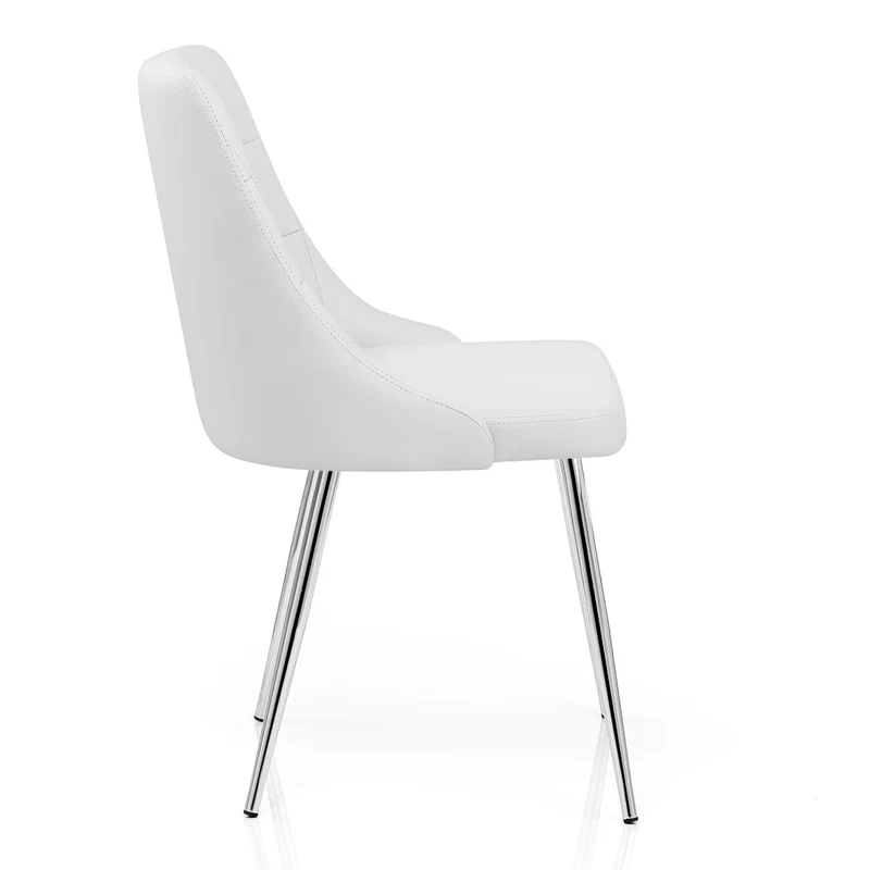 Chaise Faux Cuir - Shanghai Blanc