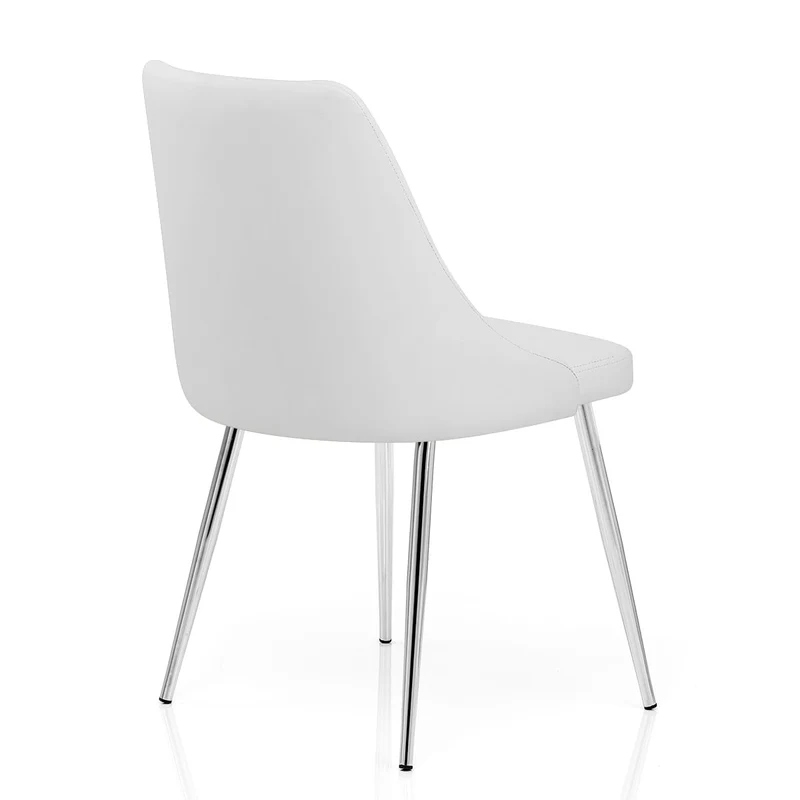 Chaise Faux Cuir - Shanghai Blanc
