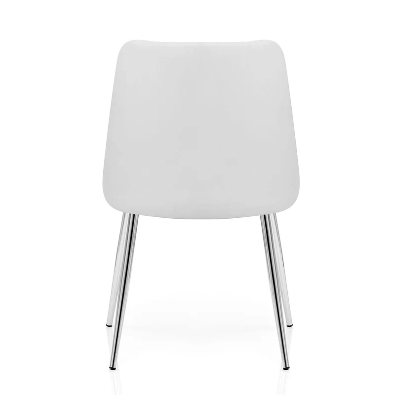 Chaise Faux Cuir - Shanghai Blanc
