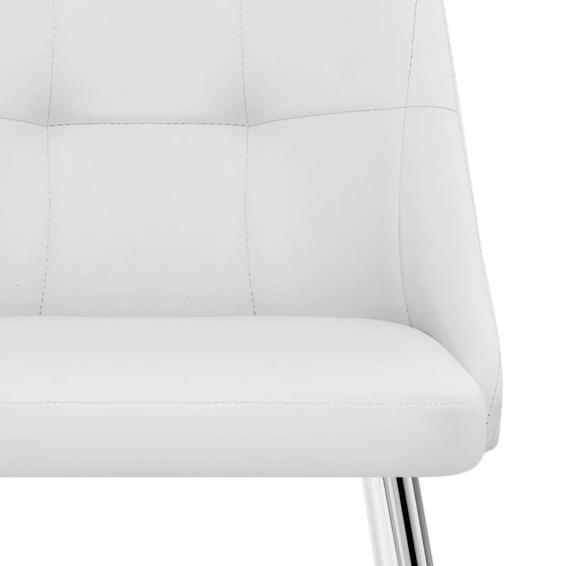 Chaise Faux Cuir - Shanghai Blanc
