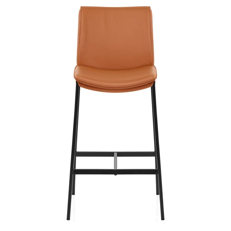 Tabouret Cuir Veritable - Addison Marron