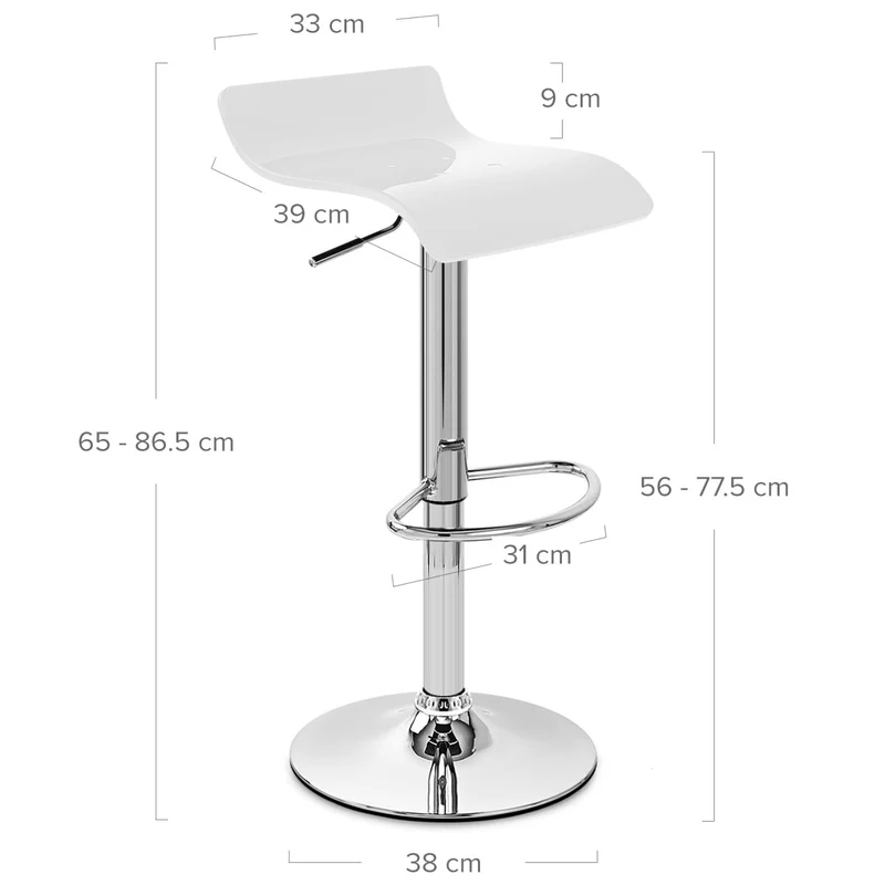 Tabouret Plastique - Shimmer Blanc