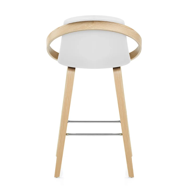 Tabouret de bar Faux Cuir - Atom Blanc