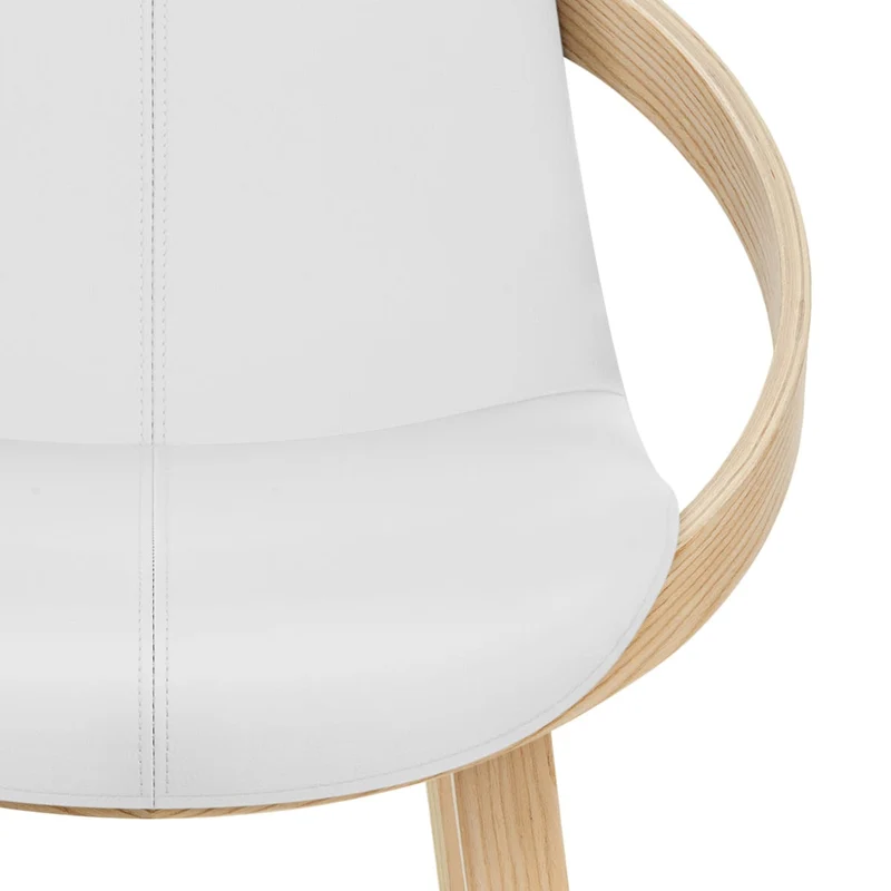 Tabouret de bar Faux Cuir - Atom Blanc