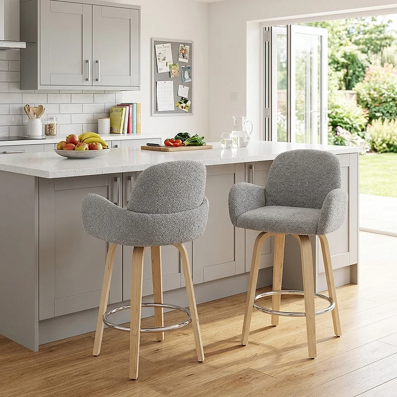 Tabouret de Bar Boucle - Romeo Gris