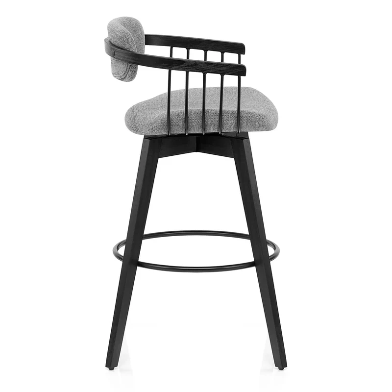 Tabouret de Bar Tissu - Electra Gris