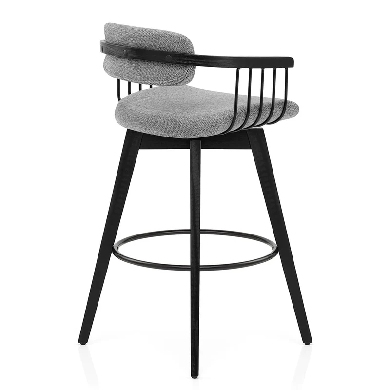 Tabouret de Bar Tissu - Electra Gris