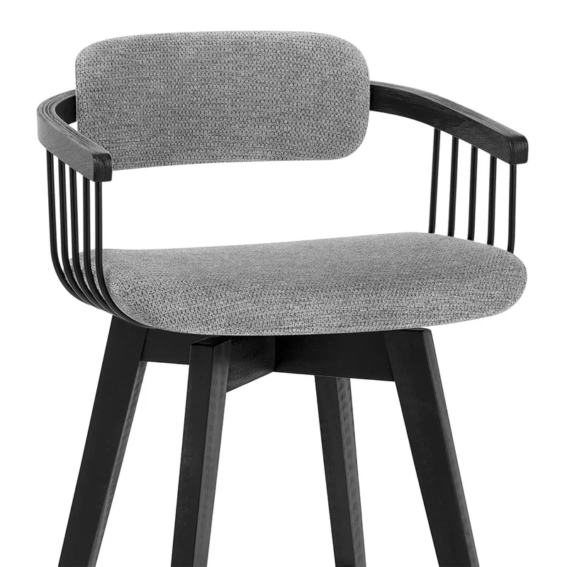 Tabouret de Bar Tissu - Electra Gris