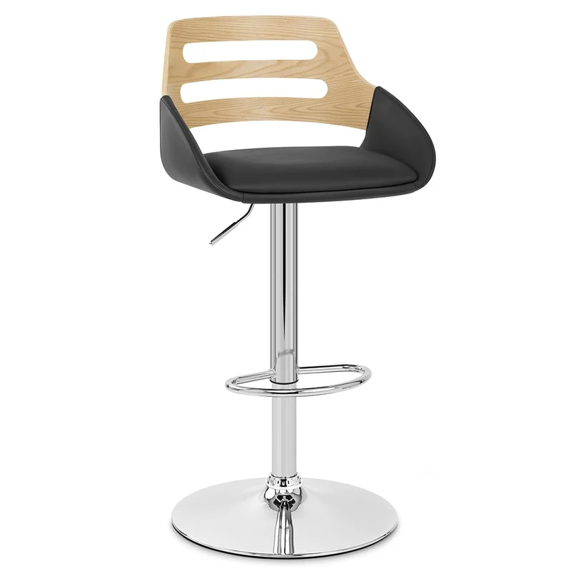 Tabouret de bar Faux Cuir - Trio Noir