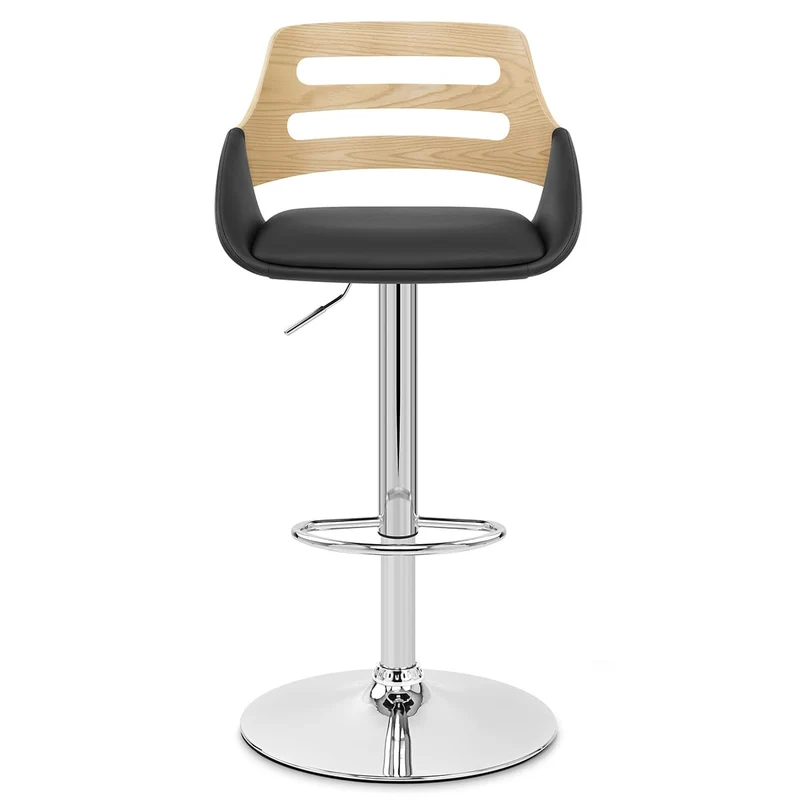 Tabouret de bar Faux Cuir - Trio Noir