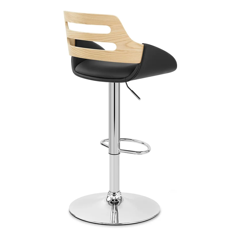 Tabouret de bar Faux Cuir - Trio Noir
