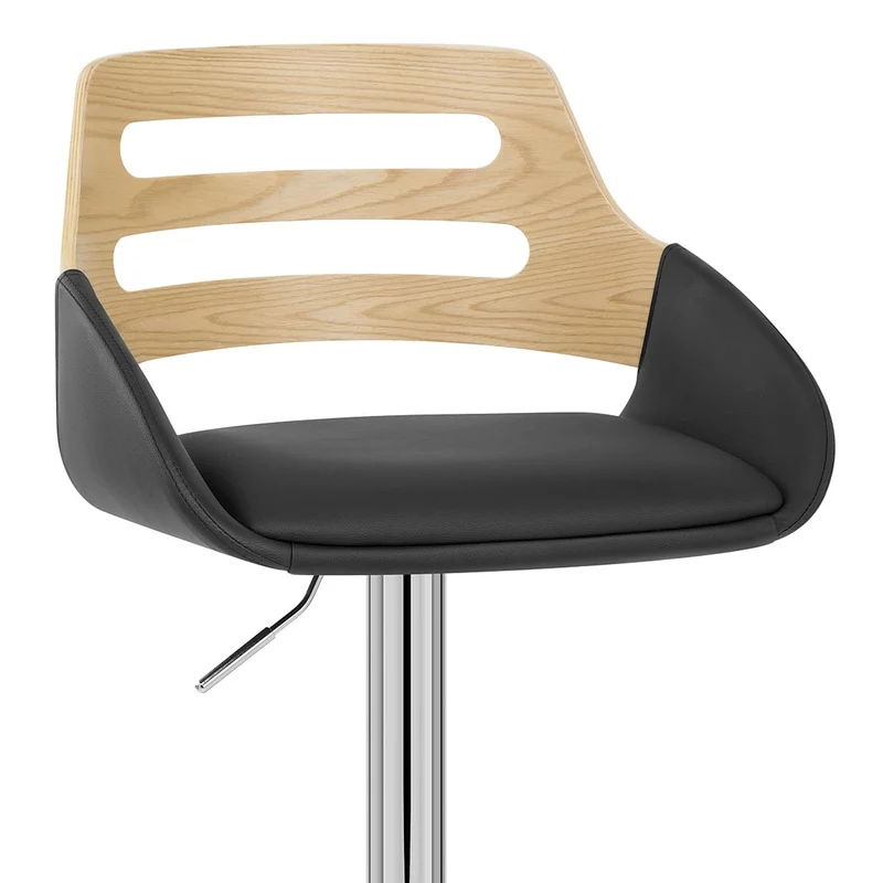 Tabouret de bar Faux Cuir - Trio Noir