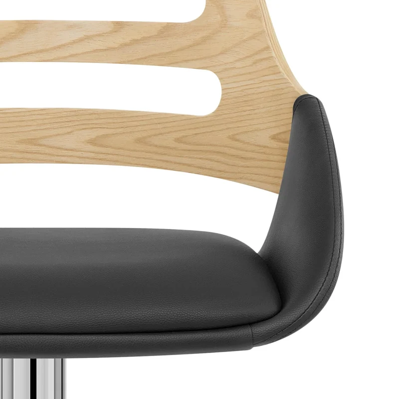 Tabouret de bar Faux Cuir - Trio Noir