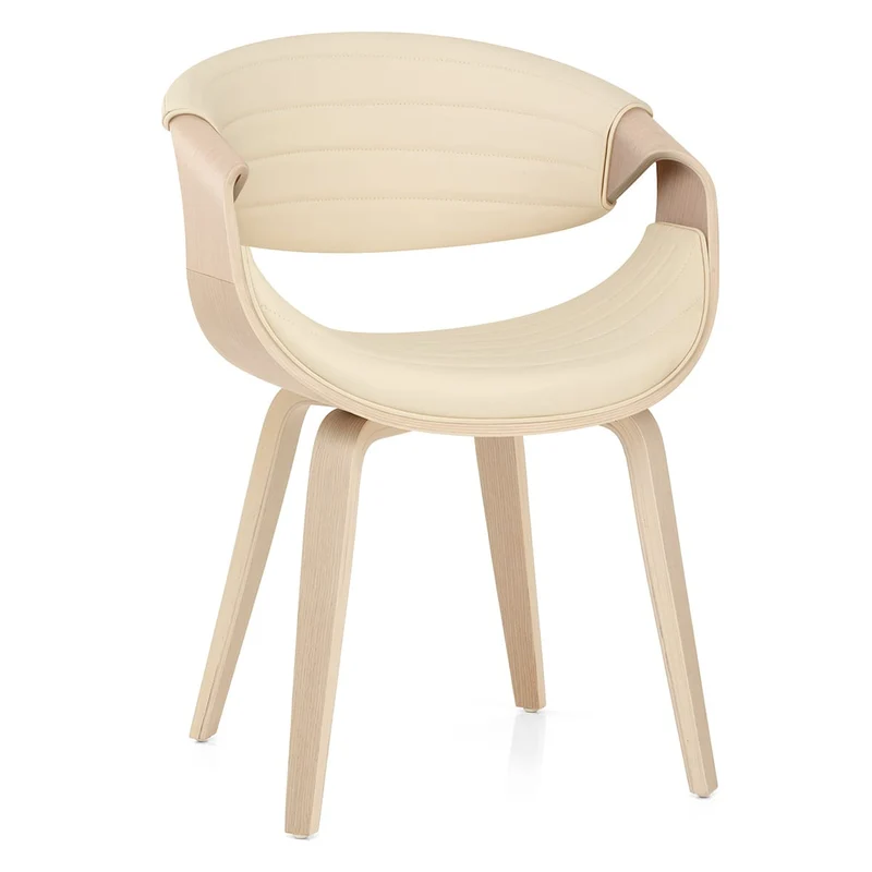 Chaise Faux Cuir - Jefferson Crème