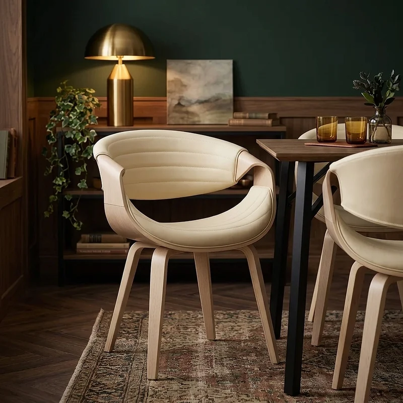 Chaise Faux Cuir - Jefferson Crème