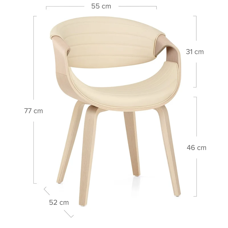 Chaise Faux Cuir - Jefferson Crème