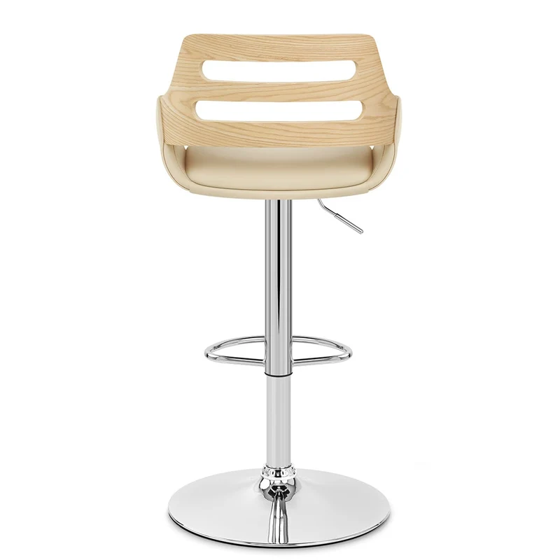 Tabouret de bar Faux Cuir - Trio Crème